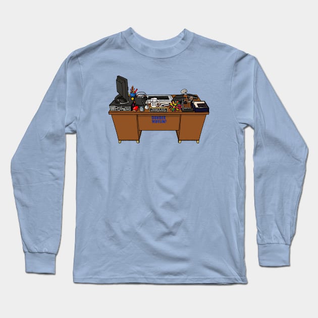 Michael Scott's Desk Long Sleeve T-Shirt by BergenPlace